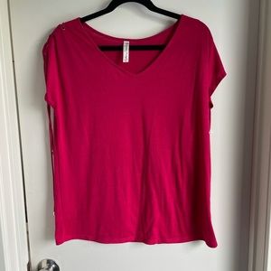 Lace up short sleeve top